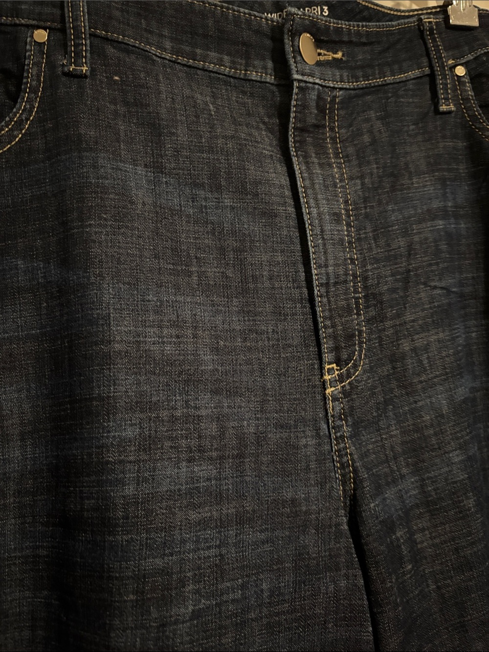 Chico's Dark Indigo Wide-Leg Denim Culottes - Picture 4 of 9